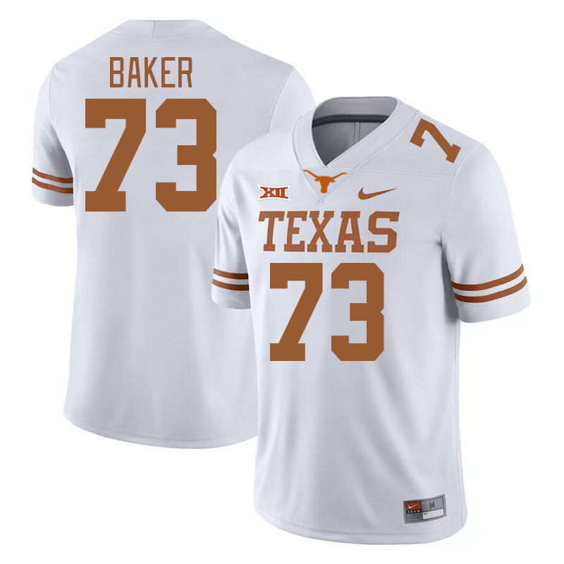 Men #73 Brandon Baker Texas Longhorns College Football Jerseys Stitched-White